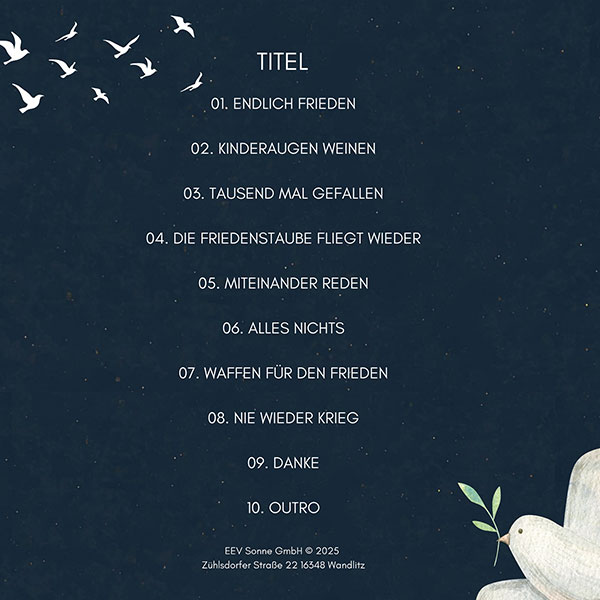 FRIEDEN JETZT - DIE HYMNEN DES FRIEDENS (MUSIK-CD)