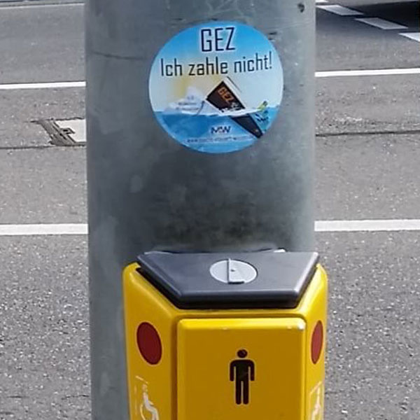 GEZ Ich zahle nicht! (Aufkleber)