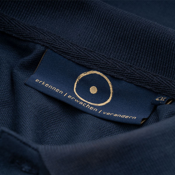 Polo-Shirt mit hochwertiger Stickerei - Blau